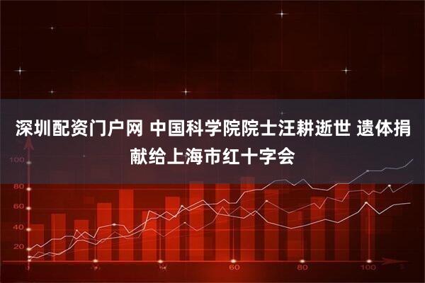 深圳配资门户网 中国科学院院士汪耕逝世 遗体捐献给上海市红十字会